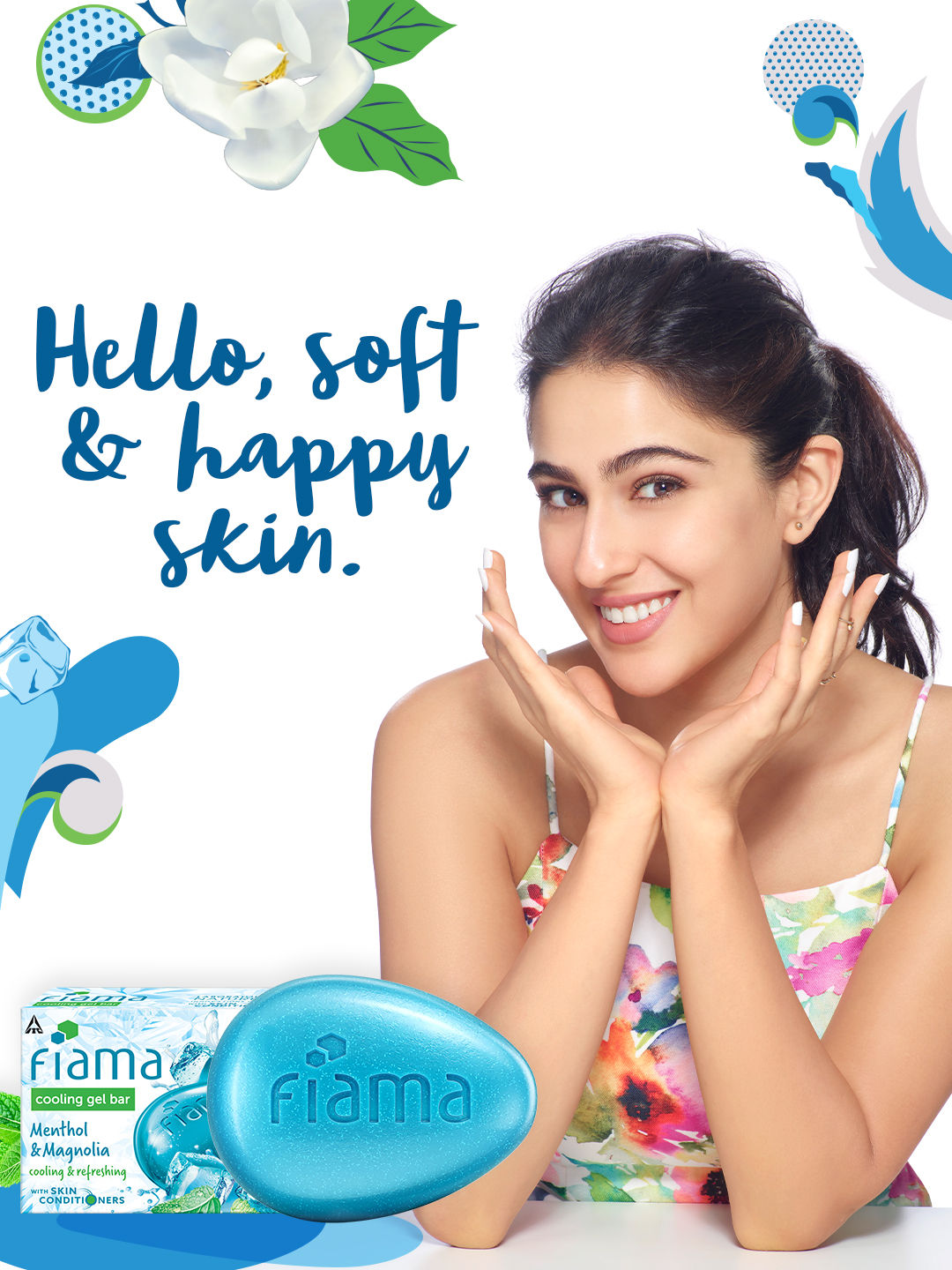 Fiama Cooling Gel Bathing Bar Menthol & Magnolia 125g