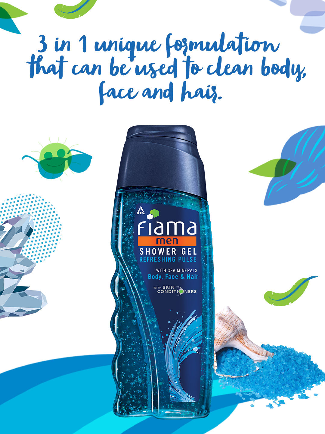 Fiama Di Wills Men Refreshing Pulse Shower Gel (250 ml)+Fiama Di Wills