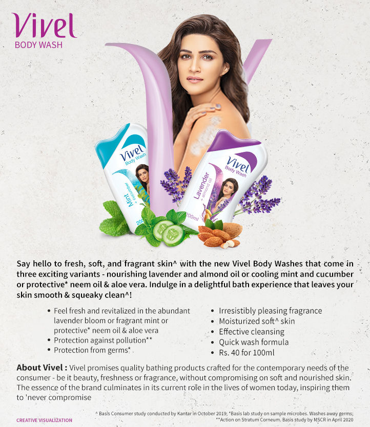 Vivel Body Wash, Lavender and Almond Oil, 400 ml