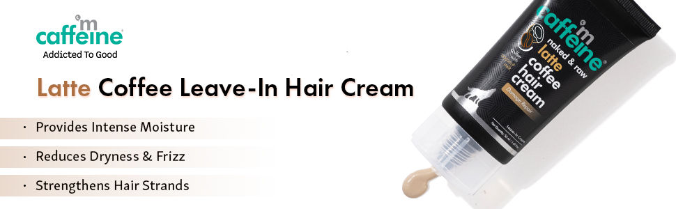 mCaffeine Post Shower Latte Coffee Leave-In Hair Cream with Coconut Milk