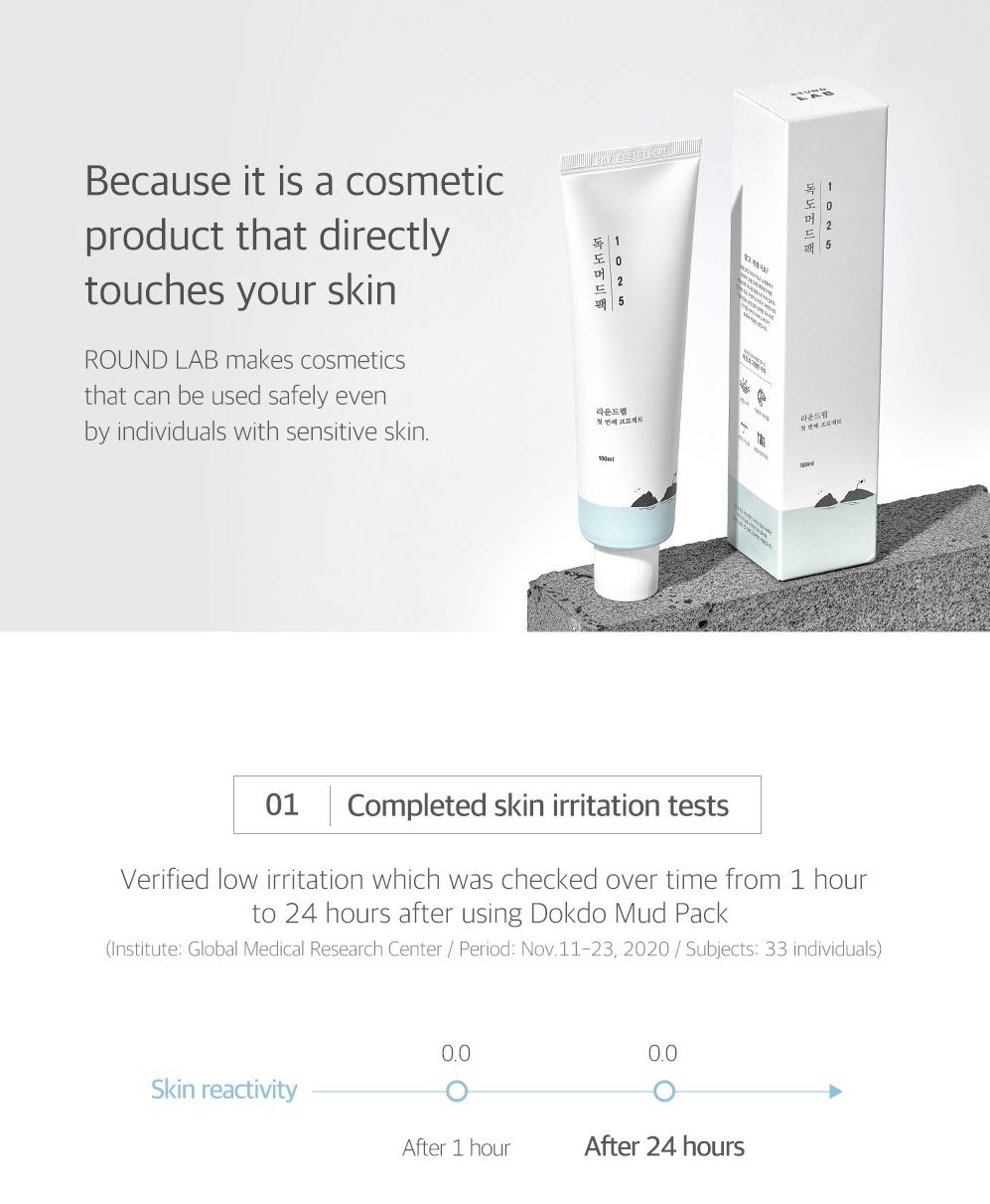 Round Lab 1025 Dokdo Mud Pack (100 ml) Korean Skin Care