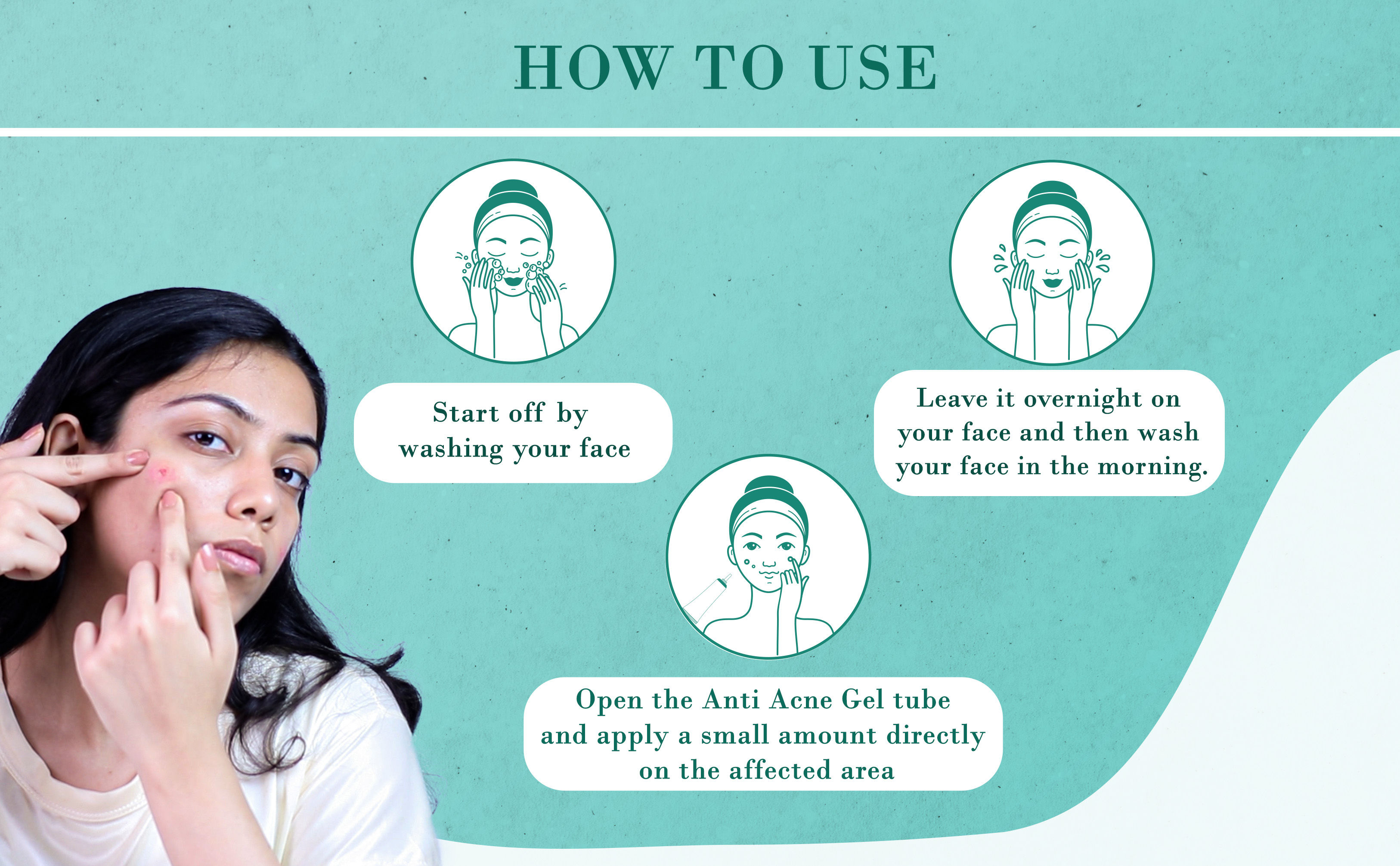 Satthwa Anti Acne Gel With extracts of Aloe vera, soybean and pear