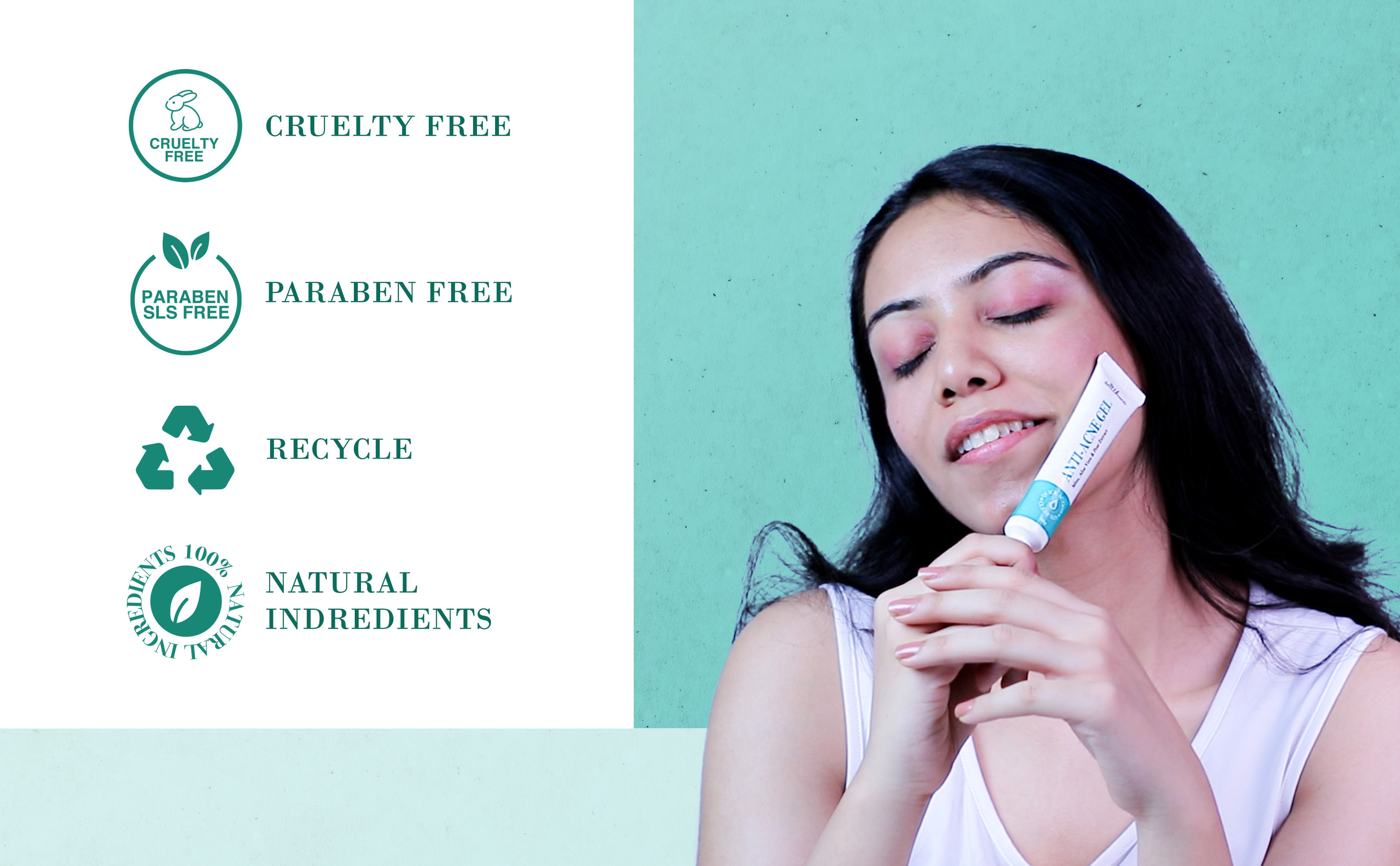 Satthwa Anti Acne Gel With extracts of Aloe vera, soybean and pear