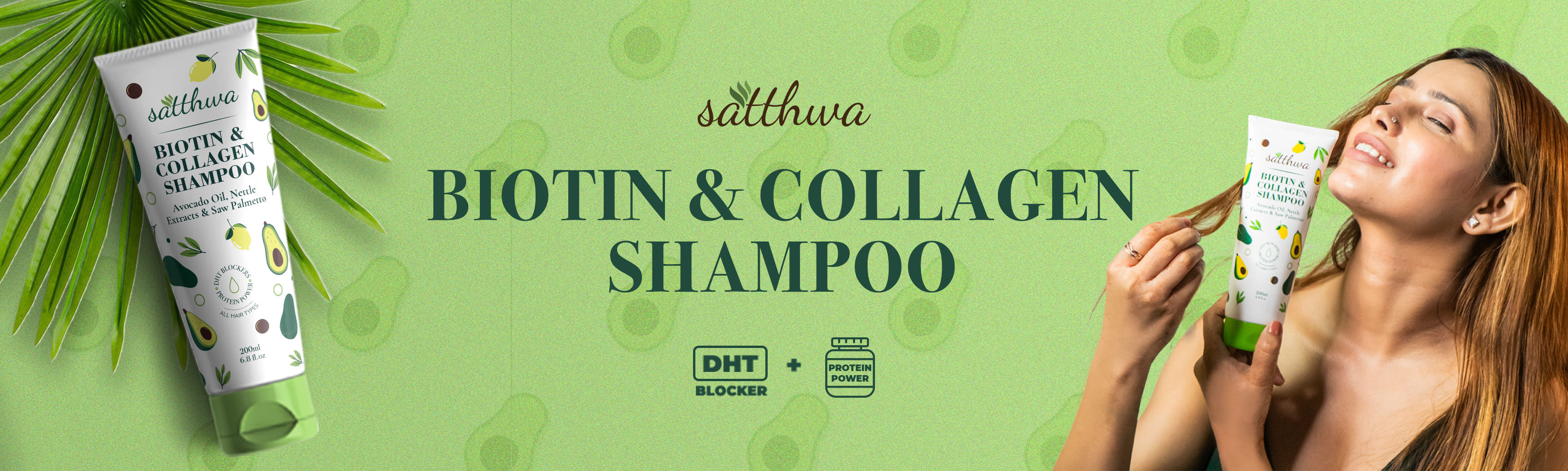 Satthwa Biotin & Collagen Shampoo With DHT Blockers Volumising Biotin