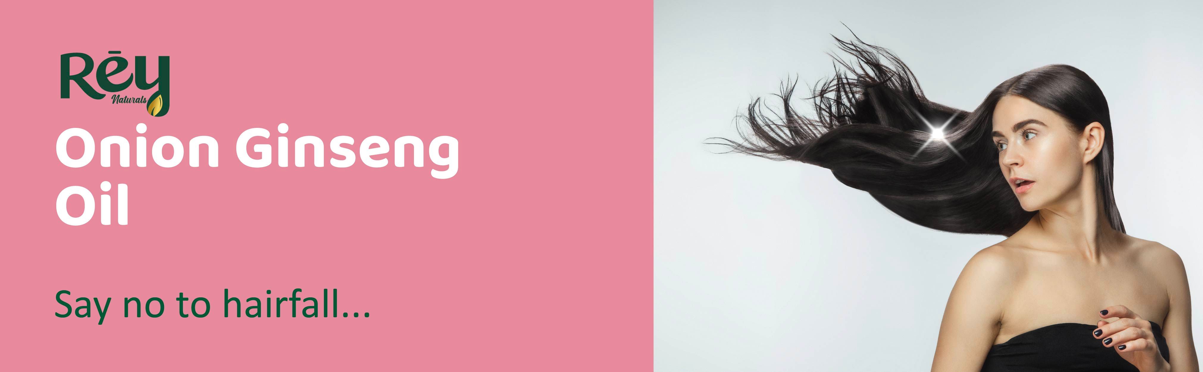 Rey Naturals Onion Ginseng Hair Growth Oil With Natural ColdPressed