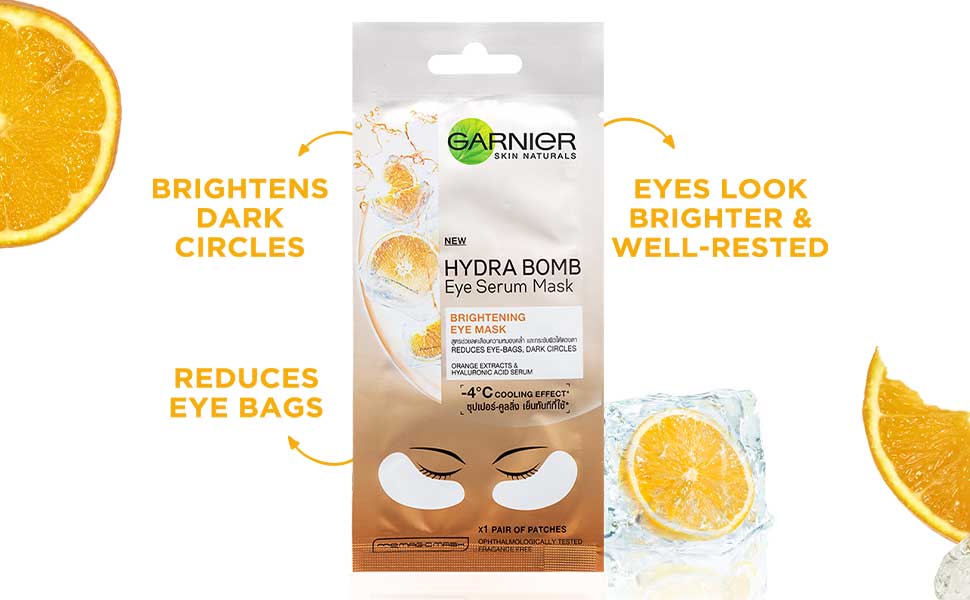 Buy Garnier Hydra Bomb Eye Serum Mask Orange Online Purplle