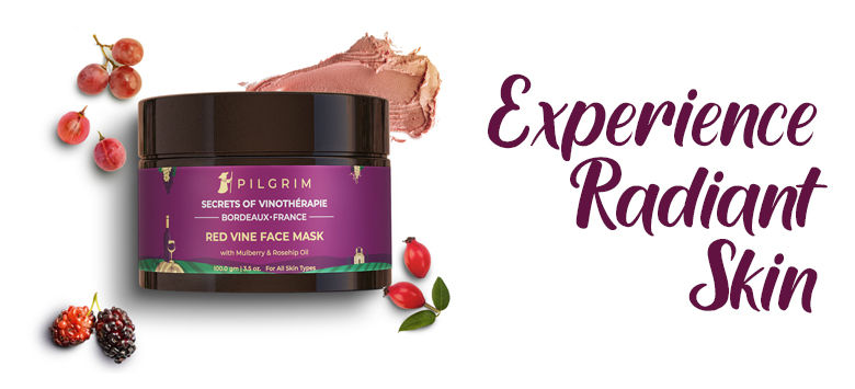 pilgrim red vine face mask