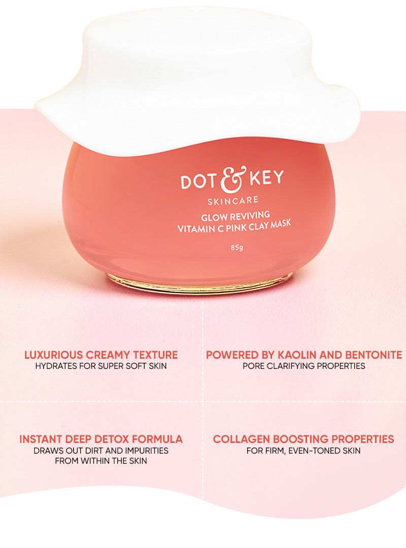 Buy Dot & Key Glow Reviving Vitamin C Pink Clay Mask (50 ml) Online
