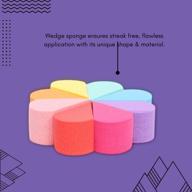 Buy Bronson Professional Mini Makeup Sponge Wedges Set (Color May Vary