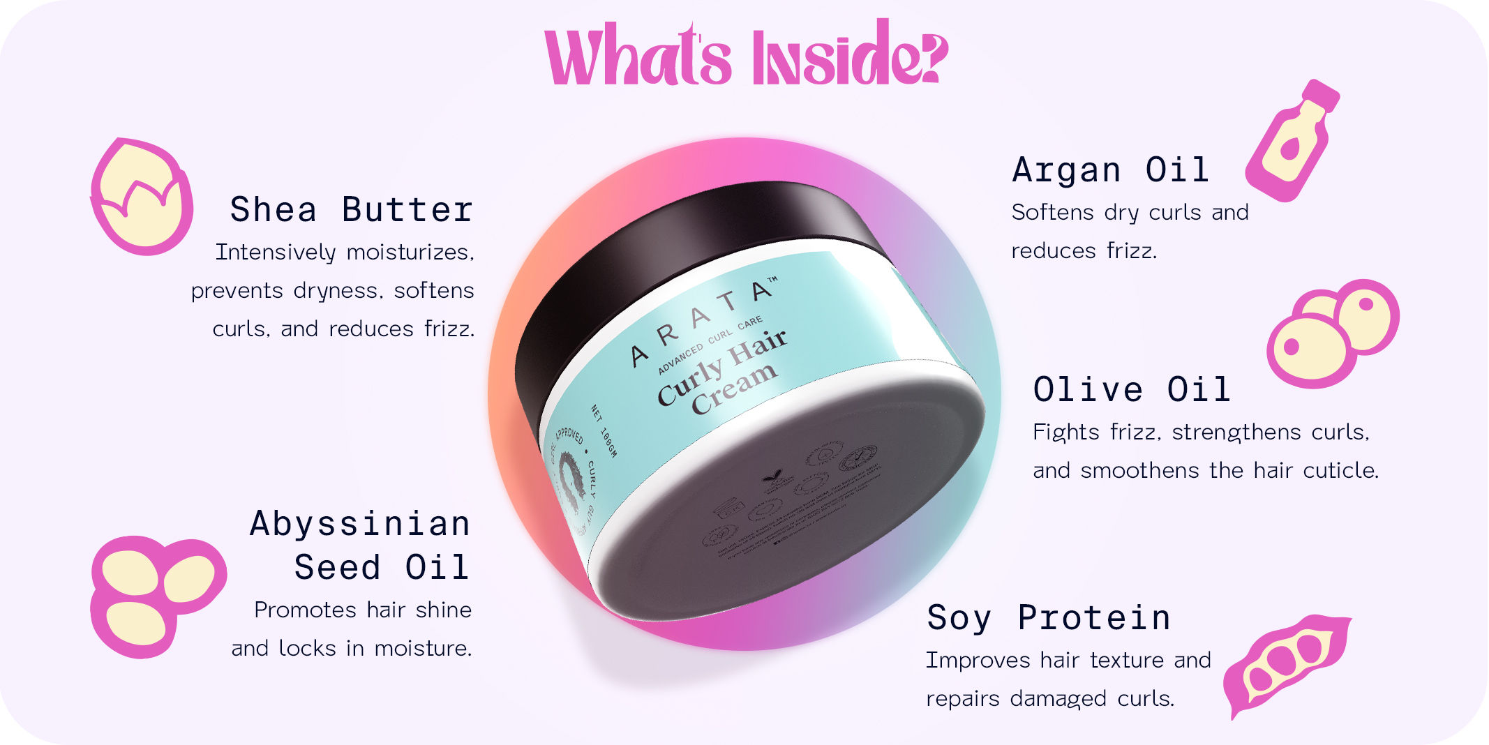 Arata Advanced Curl Care Hair Cream (100 GM) For Velvety Soft Curls