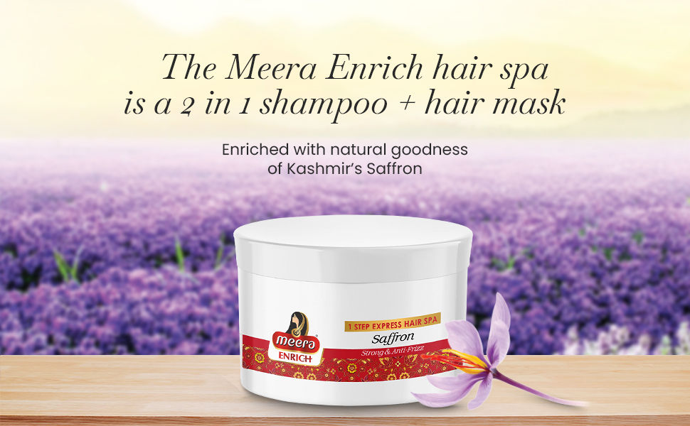 Buy Meera Enrich 2 In 1 Shampoo  Hair Mask For Strong  Frizz Free Hair 1  Step Express Hair Spa Enriched With Kashmirs Saffron 200ml Online at Low  Prices in India  Amazonin