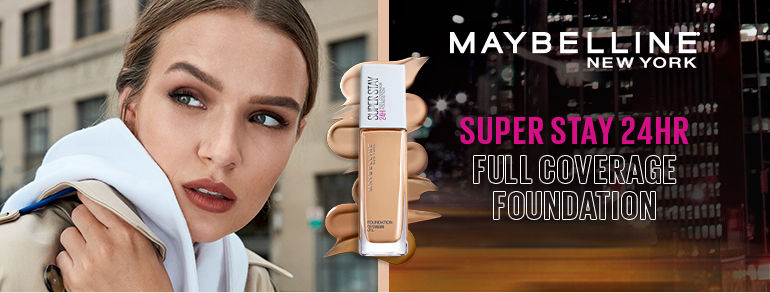 Maybelline Beige New ml) Purplle Sun (30 Super Buy Coverage - 310 Stay Foundation Full York | Online