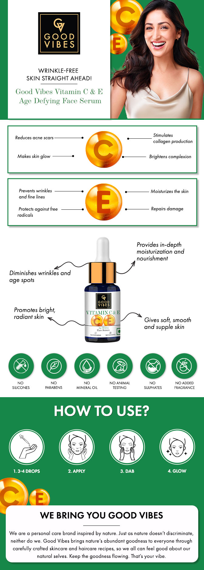 Good Vibes Age Defying Serum Vitamin C & Vitamin E (10 ml)