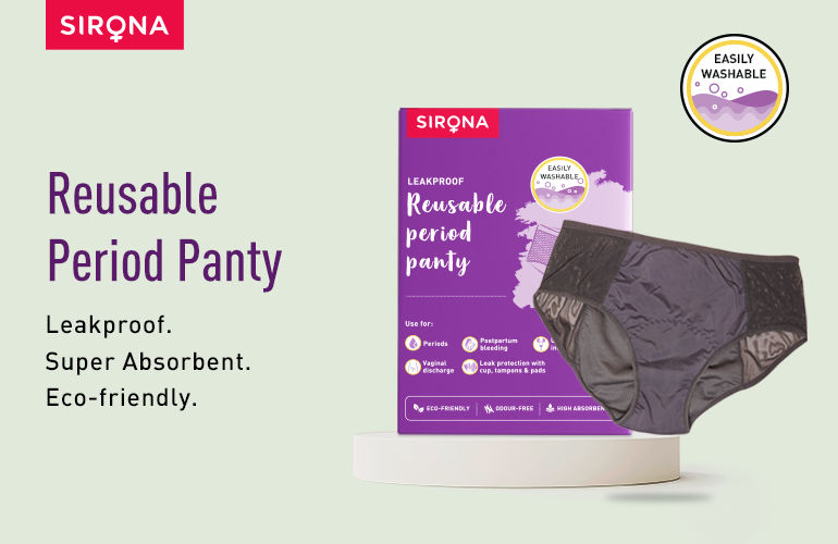 Sirona Reusable Period Panties for Women (L Size) for 360 Degree Coverage &  Leak-proof Protection