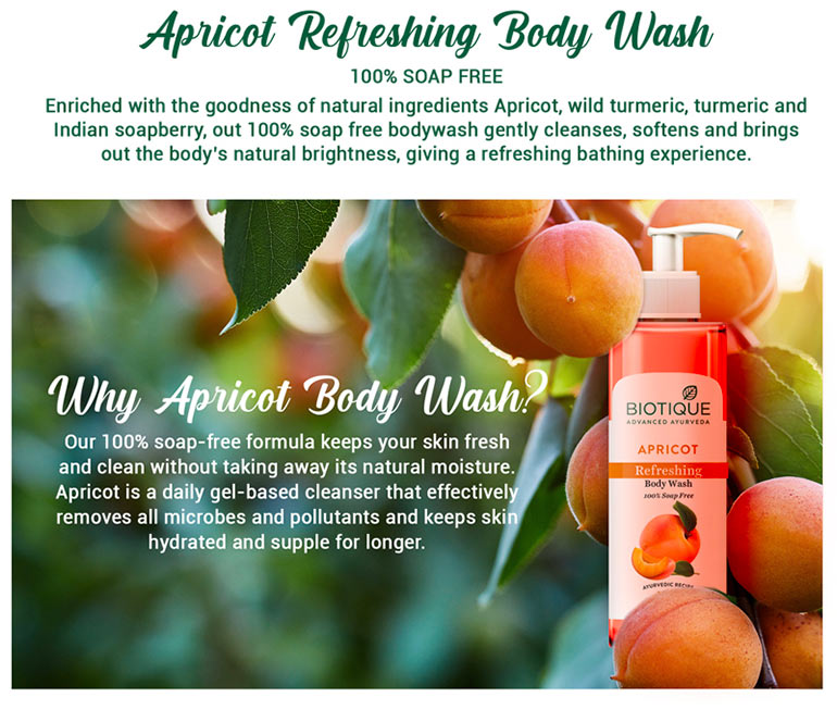 Biotique Apricot Refreshing Body Wash (200 ml)