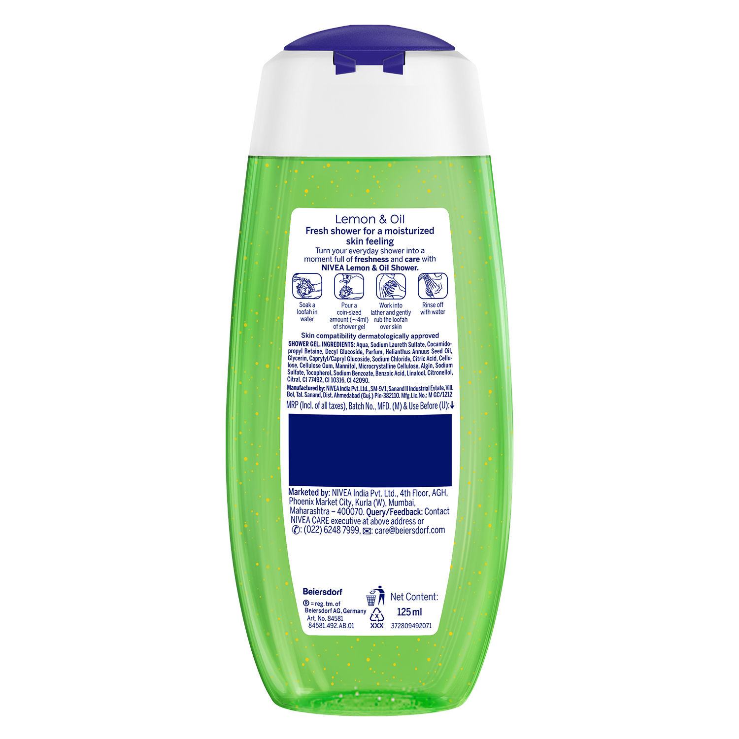 Buy NIVEA Lemon & Oil Shower Gel (125 ml) Online Purplle