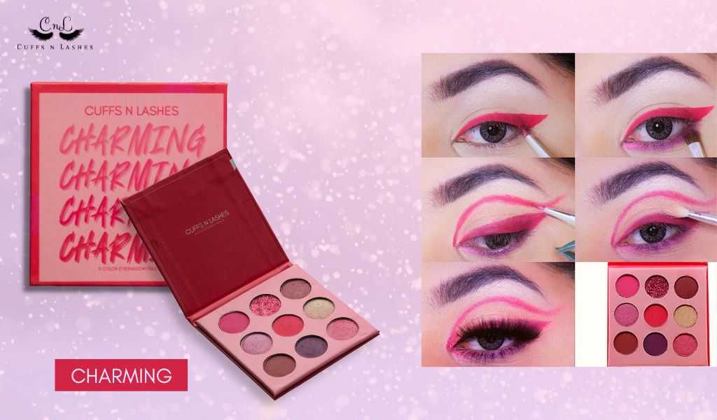 CUFFS N LASHES 9 COLOR EYESHADOW PALETTE Charming
