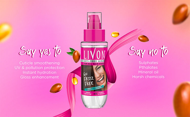 Livon Hair Serum Spray for Women Smooth Frizz free  Glossy Hair on the  go  Pack of 2 Buy Livon Hair Serum Spray for Women Smooth Frizz free   Glossy Hair