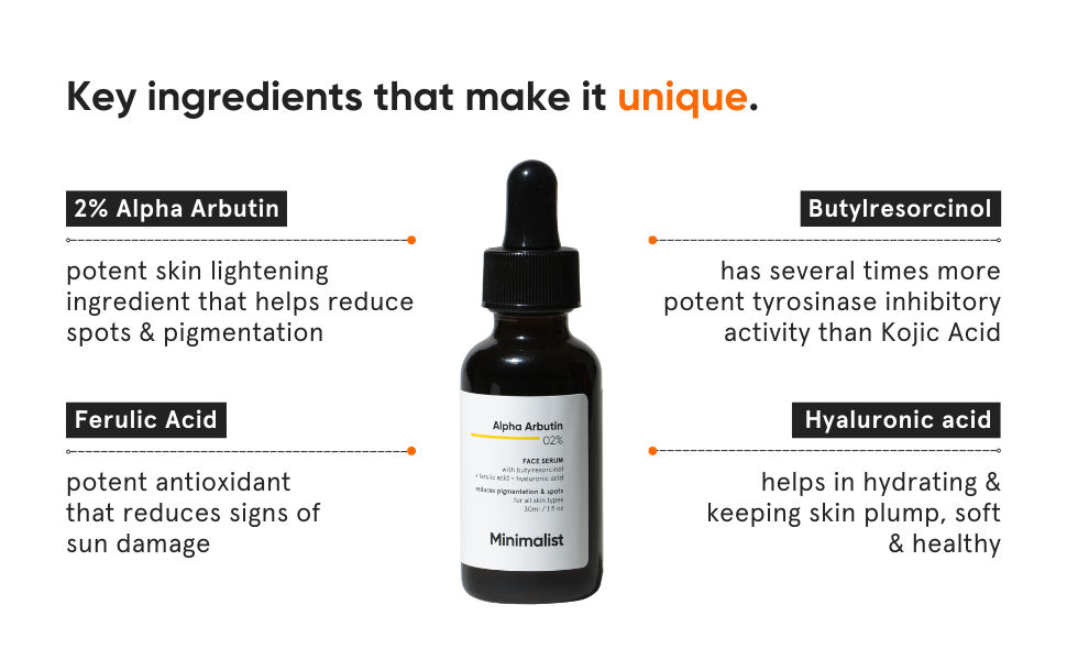Minimalist Alpha Arbutin 2 Serum for Pigmentation, Blemishes, Dark