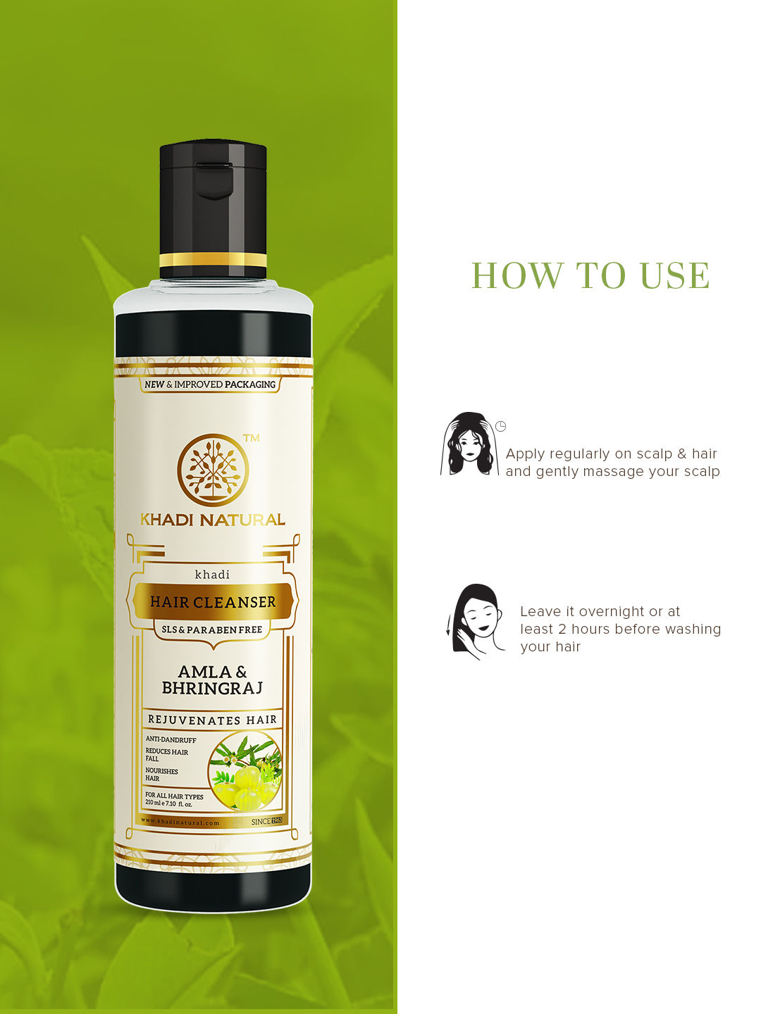 Buy Khadi Natural Ayurvedic Amla And Bhringraj Hair Cleanser Sls And Paraben Free 210 Ml Online 7039