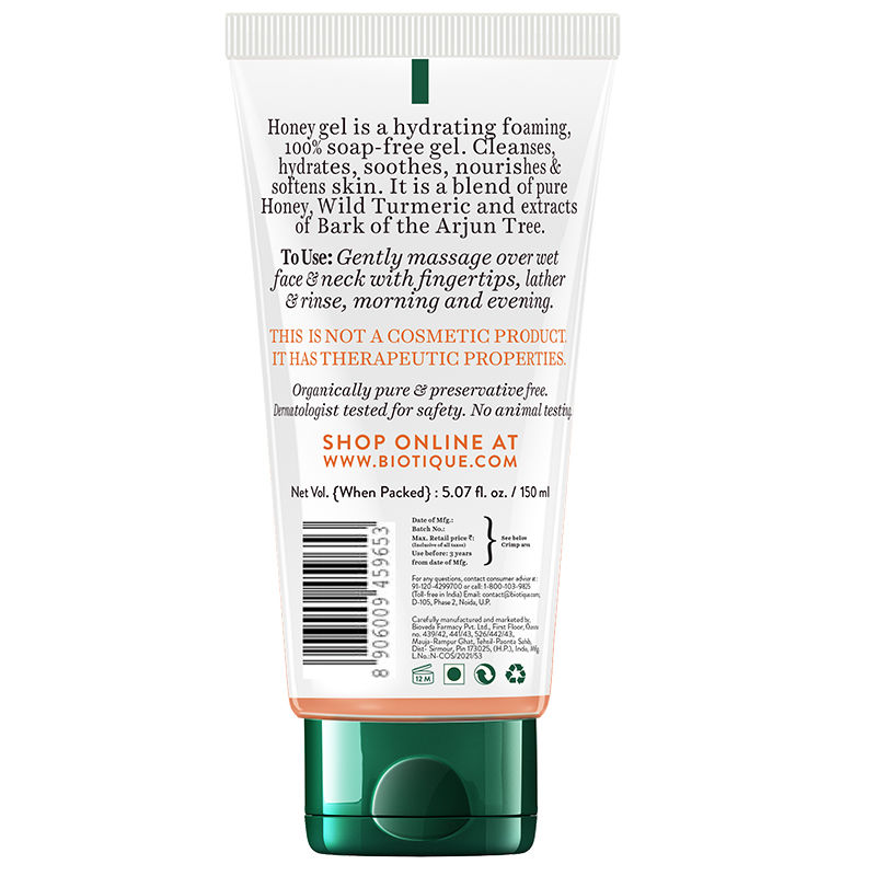Biotique Honey Gel Soothe & Nourish Foaming Face Wash 150Ml
