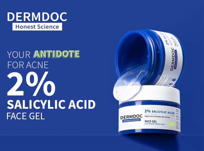 DermDoc 2 Salicylic Acid Anti Acne Face Gel (50 g) For Oily and Acne