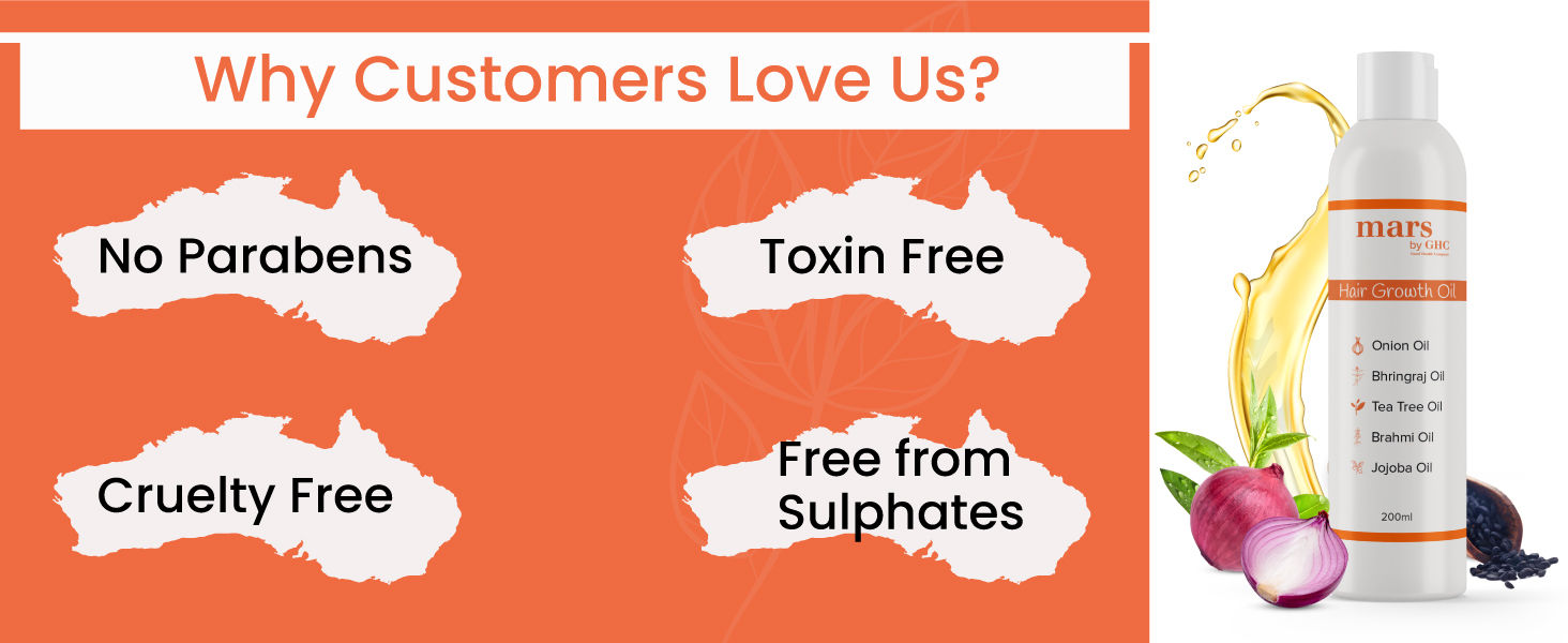 mars by GHC Onion Hair Growth Oil With All Natural Ingredients (pack of 1)