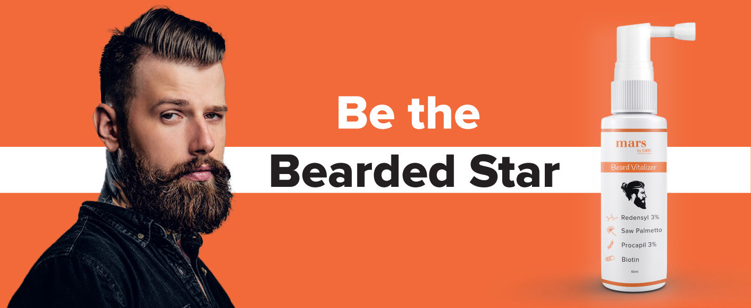 mars by GHC Beard Vitalizer With Redensyl and Procapil (60ml) for