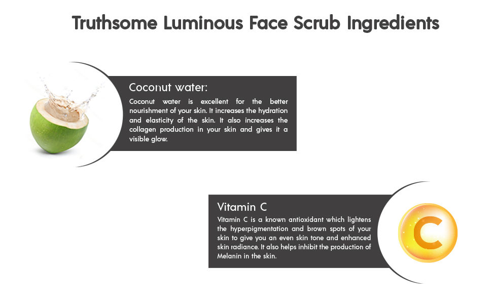 Truthsome Luminous Face Scrub with Coconut Water & Vitamin C For All