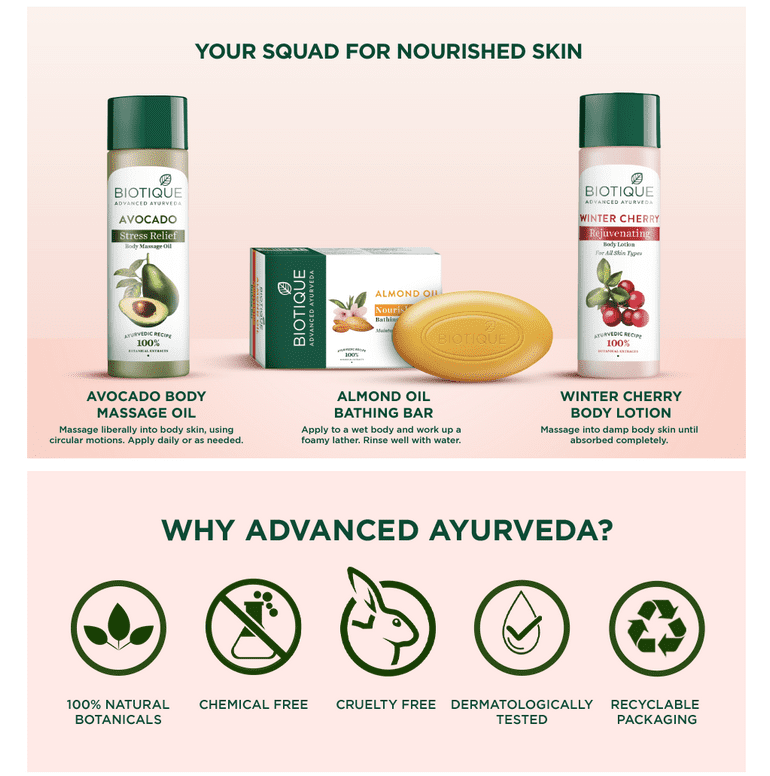 Buy Biotique Almond Oil Nourishing Body Soap Pack Of 3 (Each 75 g