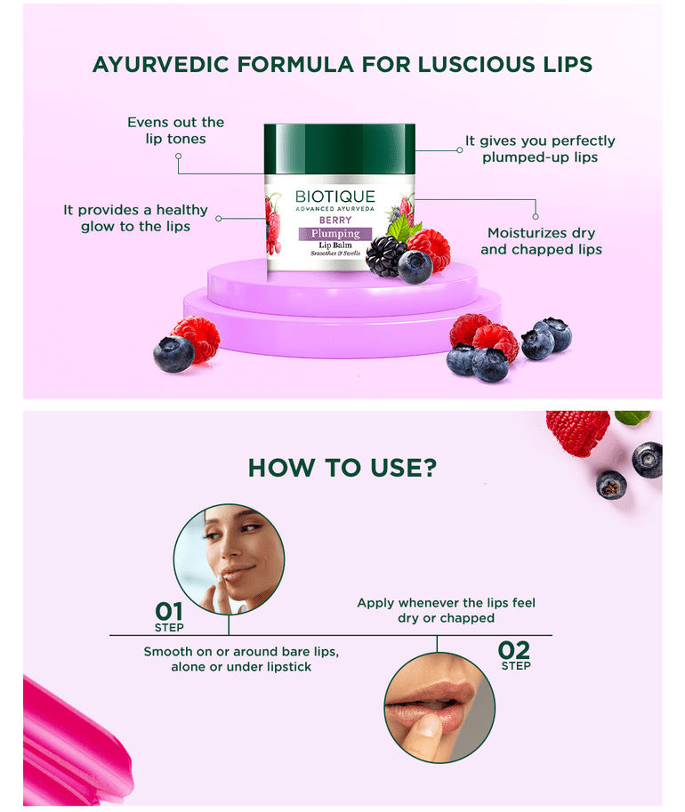 Biotique BERRY Plumping Lip Balm 12g
