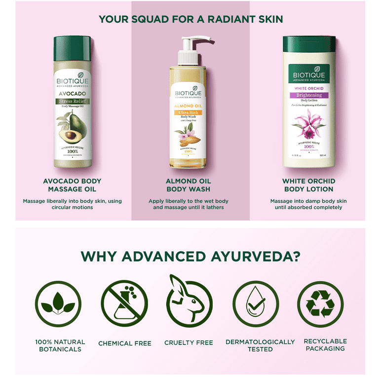 Biotique White Orchid Brightening Body Lotion 180Ml