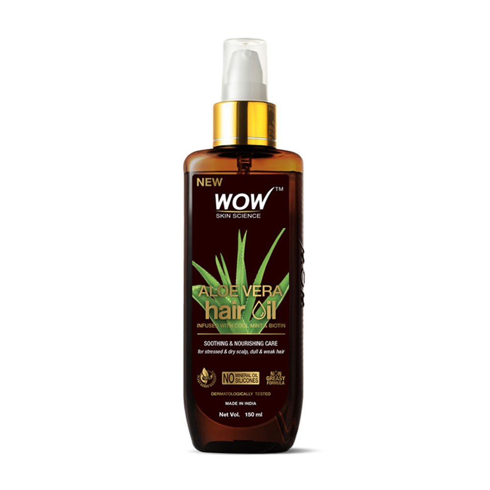 WOW Skin Science Aloe Vera Hair Oil for Scalp Soothing and Nourishment