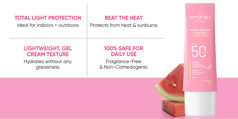 Dot & Key Watermelon Hyaluronic Cooling Sunscreen SPF 50 PA+++ for ...