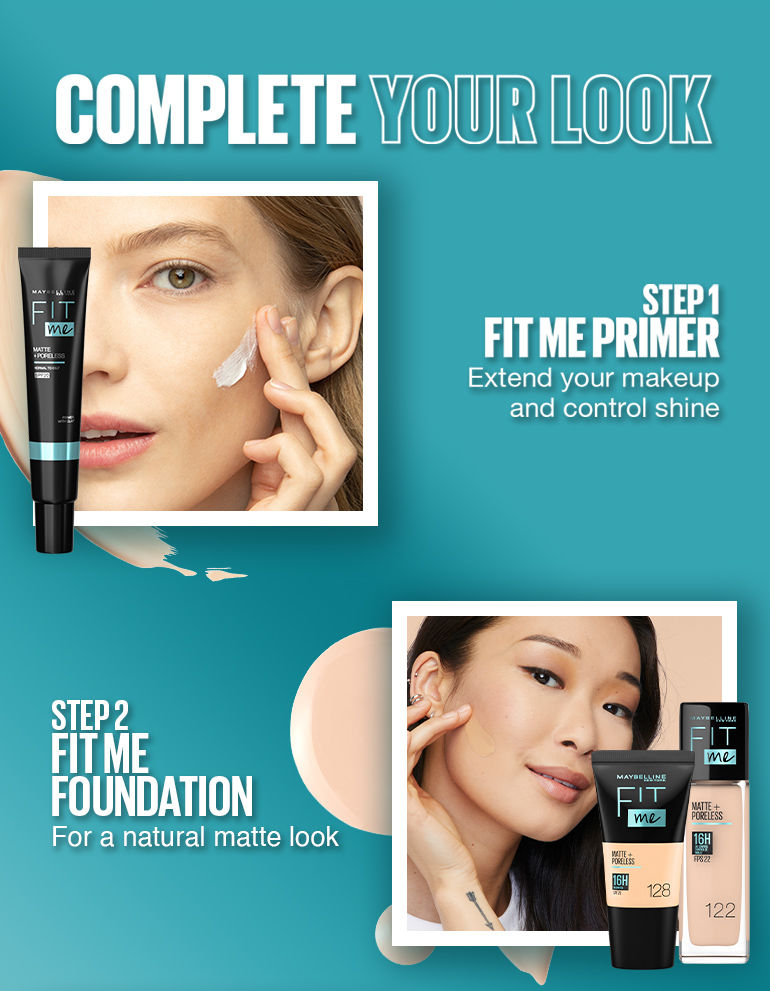 Maybelline New York Fit Me Matte+Poreless Liquid Foundation Tube ...