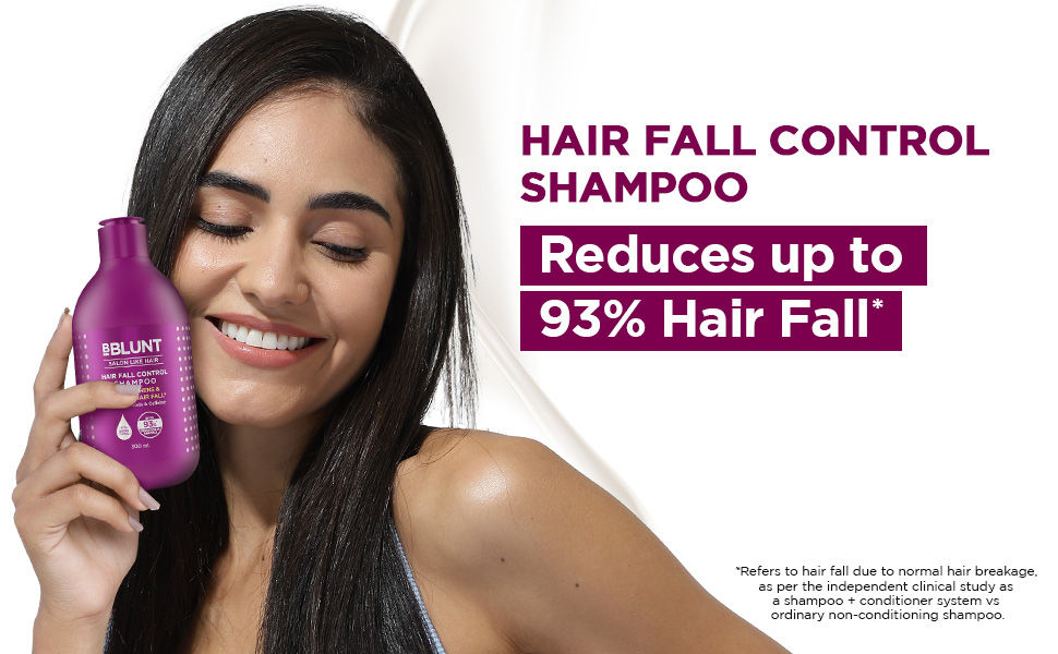 BBLUNT Hair Fall Control Shampoo with Pea Protein & Caffeine for