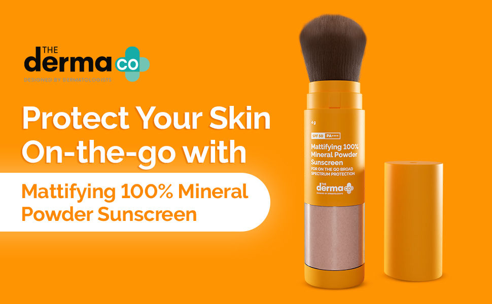 Mattifying 100 Mineral Powder Sunscreen with SPF 50 For On The Go
