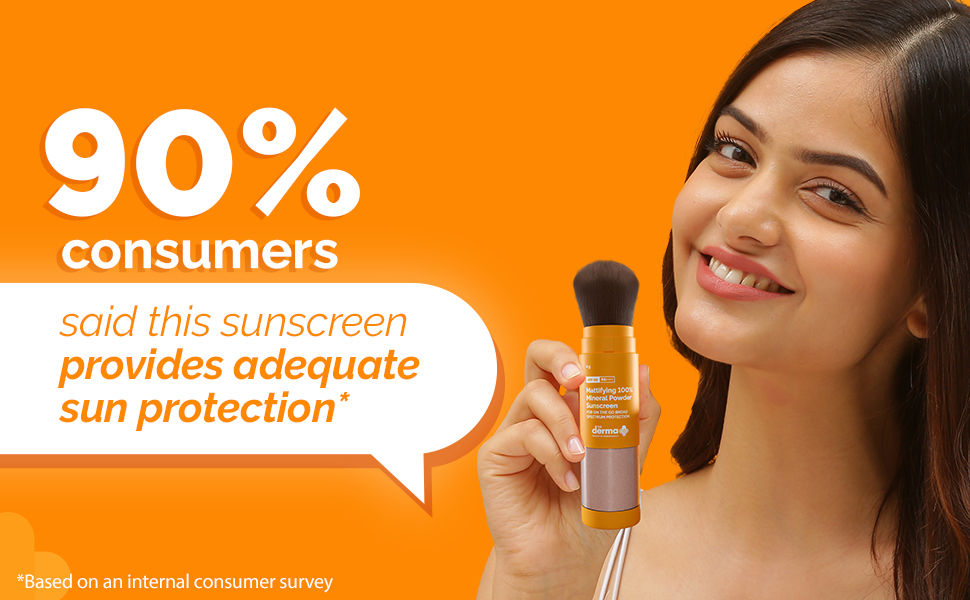 Mattifying 100 Mineral Powder Sunscreen with SPF 50 For On The Go