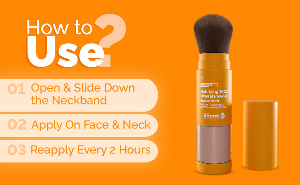 Mattifying 100 Mineral Powder Sunscreen with SPF 50 For On The Go