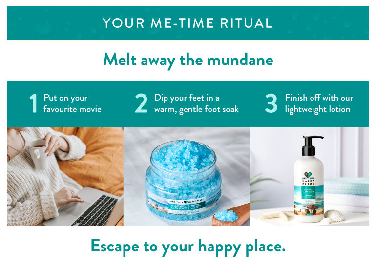 Find Your Happy Place Sunkissed Ocean Waves Bath & Foot Soak Salt Sea