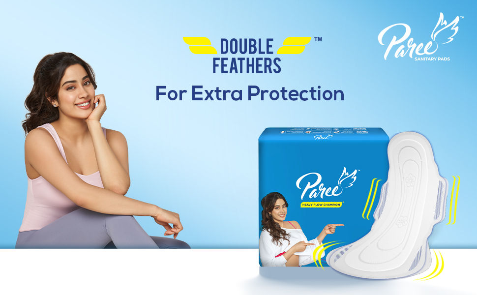 Paree Dry Feel XL Sanitary Pads for Women with Leakage Protection and