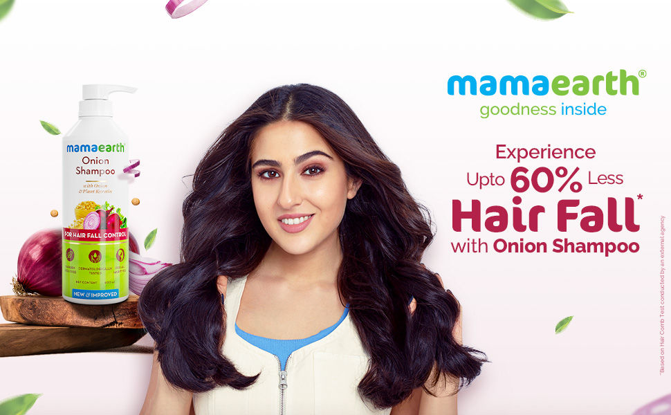 Buy Mamaearth Onion Shampoo For Hair Growth & Hair Fall Control With ...