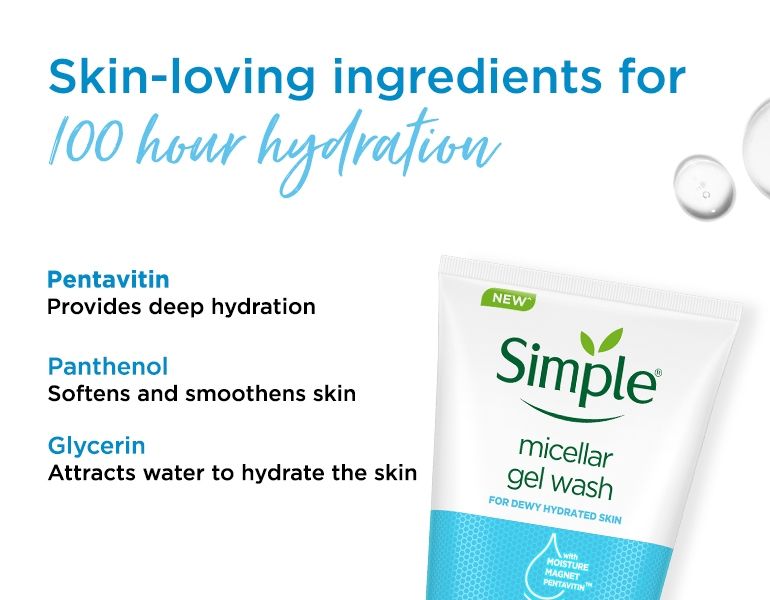 Simple Water Boost Micellar Facial Wash, 150 ml