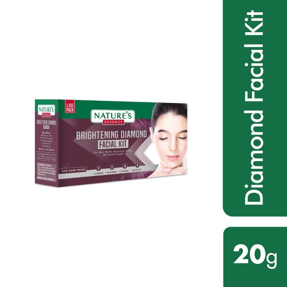 Nature's Essence Brightening Diamond Facial Kit, Single Use Pack, 20gm