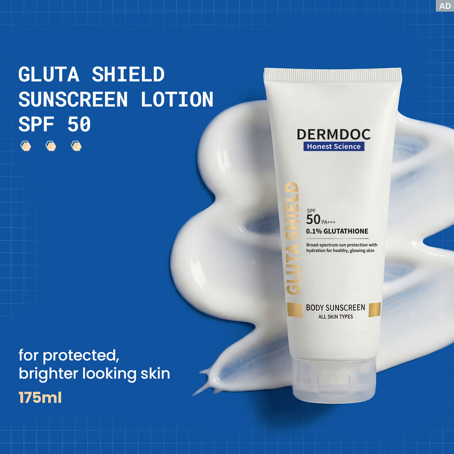 Price History of DERMDOC Gluta Shield Body Sunscreen Lotion SPF 50 PA+++ | Body Lotion with SPF | Broad Spectrum UVA & UVB Protection