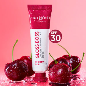 Dot & Key Cherry Lip Balm for smooth red lips| SPF 30, Shea Butter with ...