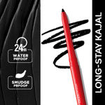 FACES CANADA Magneteyes Kajal - Black, 0.35g | 24HR Long Stay | One Stroke Smooth Glide | Waterproof, 0.35 gm