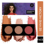 SUGAR Cosmetics Contour De Force Face Palette for Makeup | Includes Matte Bronzer, Highlighter & Blush | Makeup Palette with Built-in Mirror | 12.5gm - 02 Vivid Victory