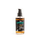 mCaffeine Coffee Body Polishing Oil (100 ml) for Reducing Stretch Marks and Cellulite | WithA AlmondA OilA and Vitamin E for a Soft and Moisturized Skin | Natural and Vegan Oil for Daily-Use