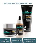 mCaffeine Coffee De-Tan Face Polishing Kit | Tan Removal, Sun Protection | Face Scrub, Face Mask, Face Serum | All Skin | Paraben & Mineral Oil Free 240 gm